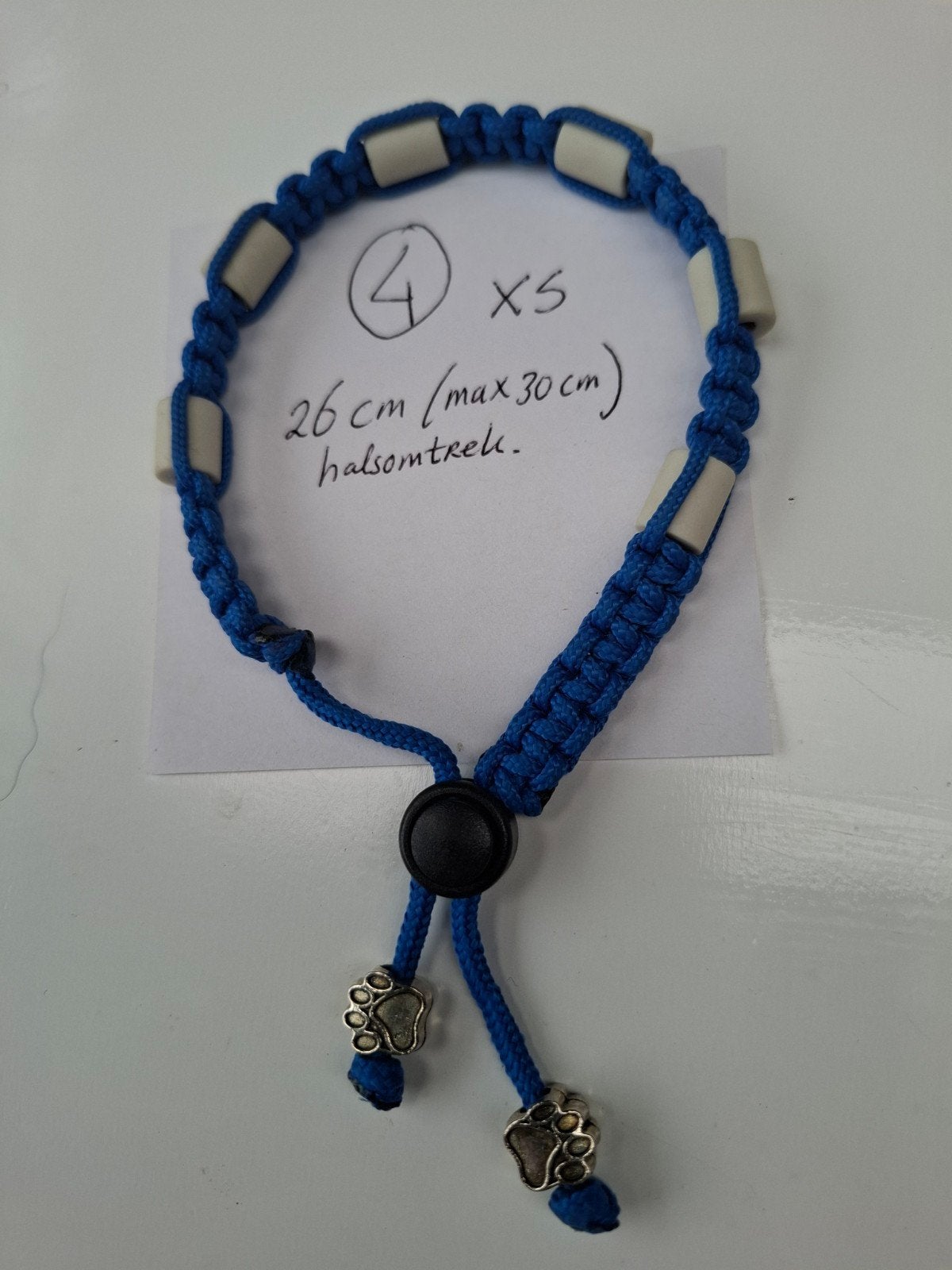 Natuurlijke anti tekenband met EM kralen, maat XS en S, Dieren en Toebehoren, Ophalen of Verzenden, Nieuw