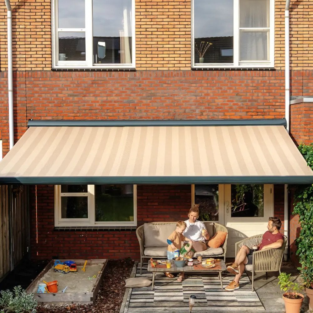 Mooi knikarmscherm 600 x 275 cm, Ophalen, 450 cm of meer, Zo goed als nieuw, 150 tot 300 cm