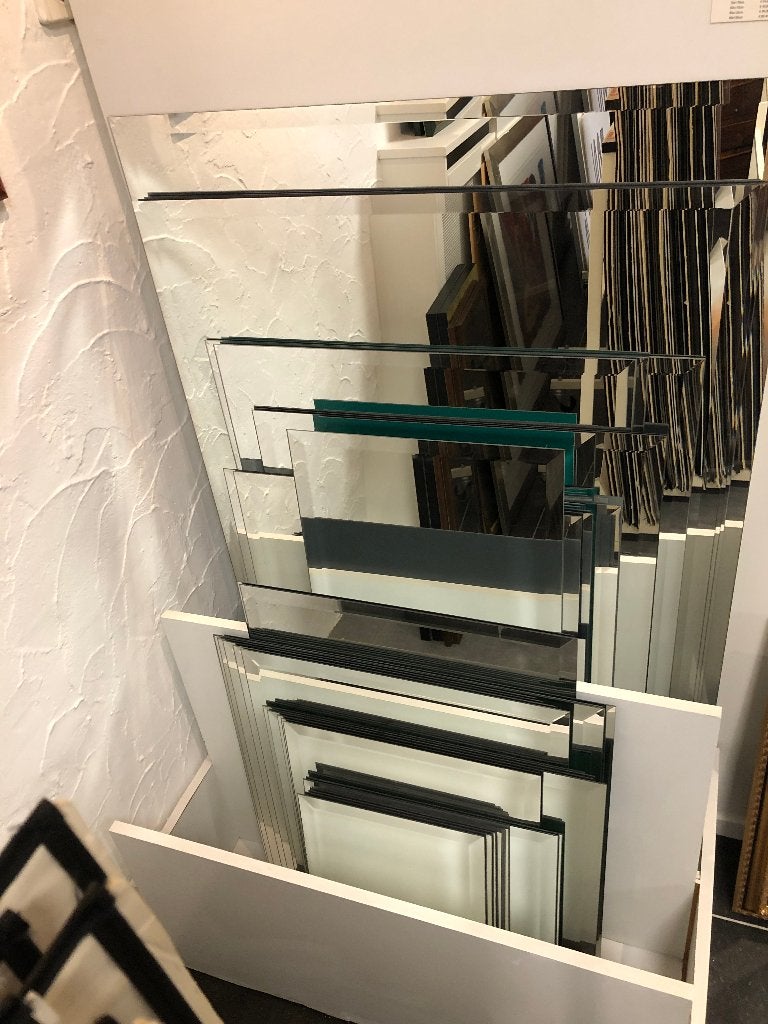 42 Facetgeslepen Zilverkleurige Spiegels met Facetrand, Ophalen, 100 tot 150 cm, Nieuw, 75 tot 100 cm