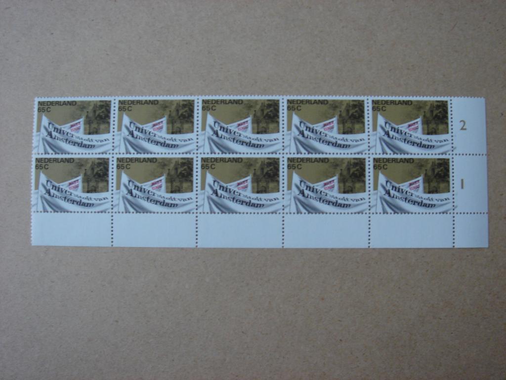 1982 NVPH 1260 UNIVERSITEIT AMSTERDAM 10x, Postzegels en Munten, Postzegels | Nederland, Ophalen of Verzenden, Na 1940, Postfris