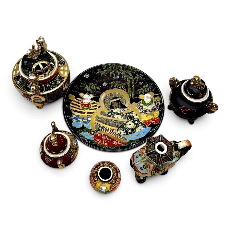 Lot Japans satsuma porselein (6x), Antiek en Kunst, Ophalen of Verzenden