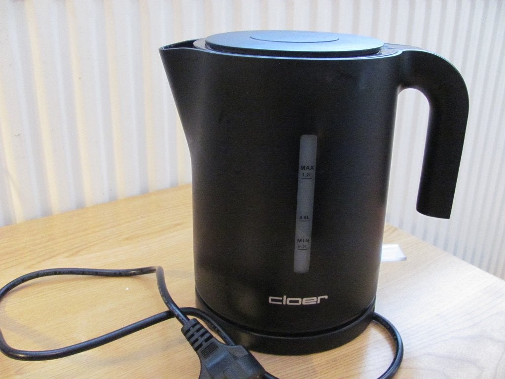 Cloer Waterkoker 4120, Witgoed en Apparatuur, Waterkokers, Zo goed als nieuw, 1 tot 2 liter, Draadloos, Ophalen of Verzenden