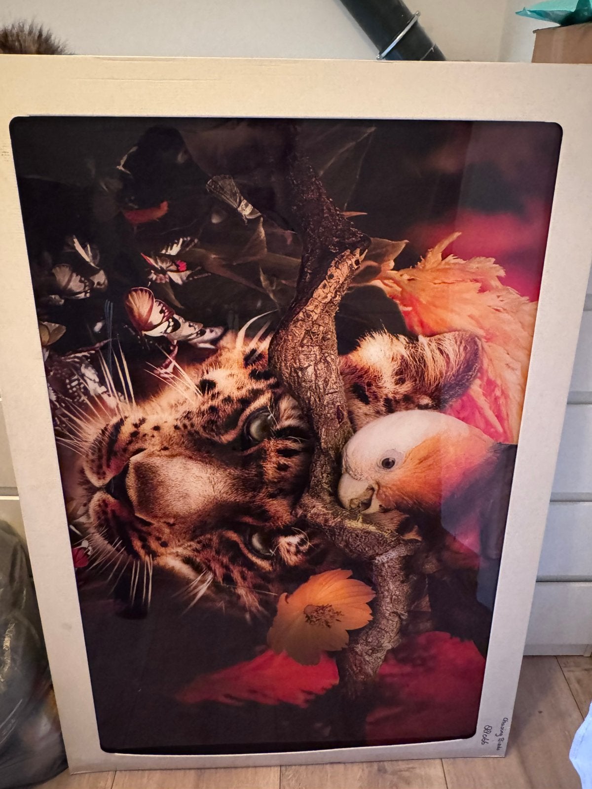 Reinders glas schilderij 78x116 nieuw!, Ophalen