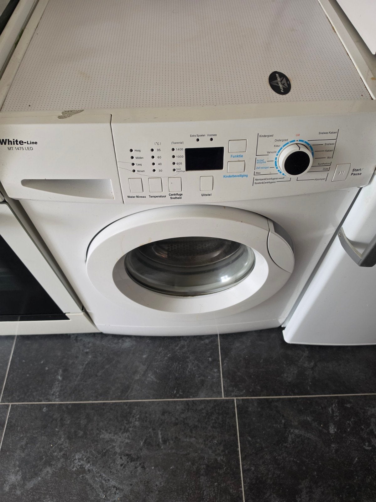 White-Line MT 1475 LED Wasmachine - Goede Staat, Witgoed en Apparatuur, Ophalen, Gebruikt, Voorlader, 85 tot 90 cm