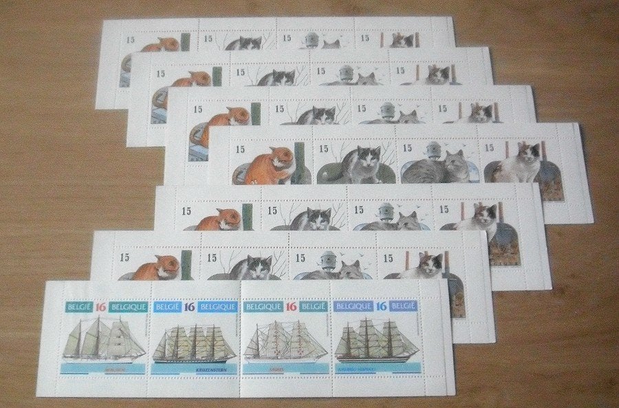 Belgie, 7 mooie postfrisse dieren postzegelboekjes., Verzenden, Postfris, Postzegelboek, Postfris