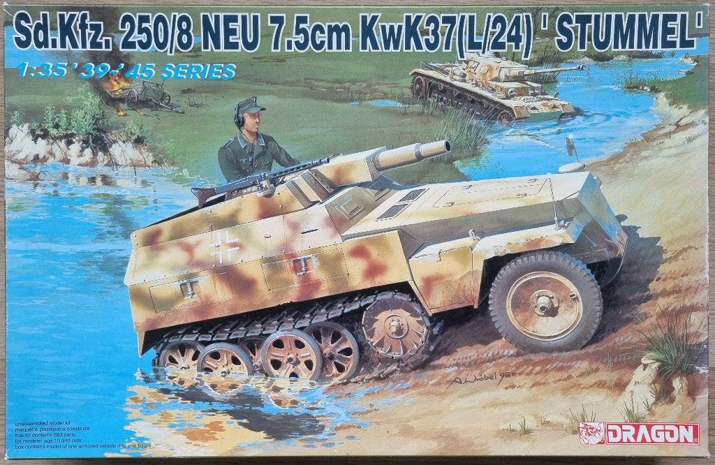 Dragon 1:35 #6102 WWII German Sd.Kfz.250/8 Neu Stummel, Overige merken, 1:32 tot 1:50, Overige typen, Nieuw