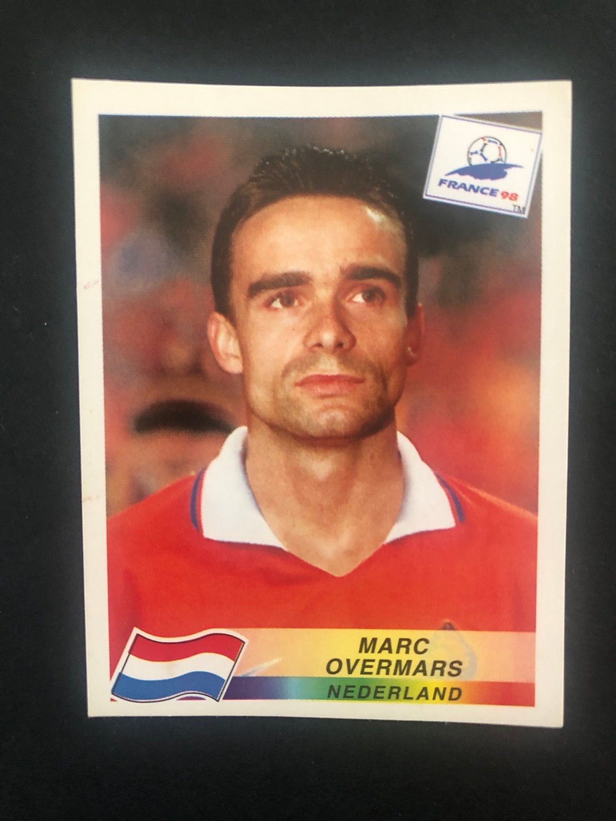 Marc Overmars Panini France 98 Voetbalplaatje, Ophalen of Verzenden, Zo goed als nieuw, Plaatje