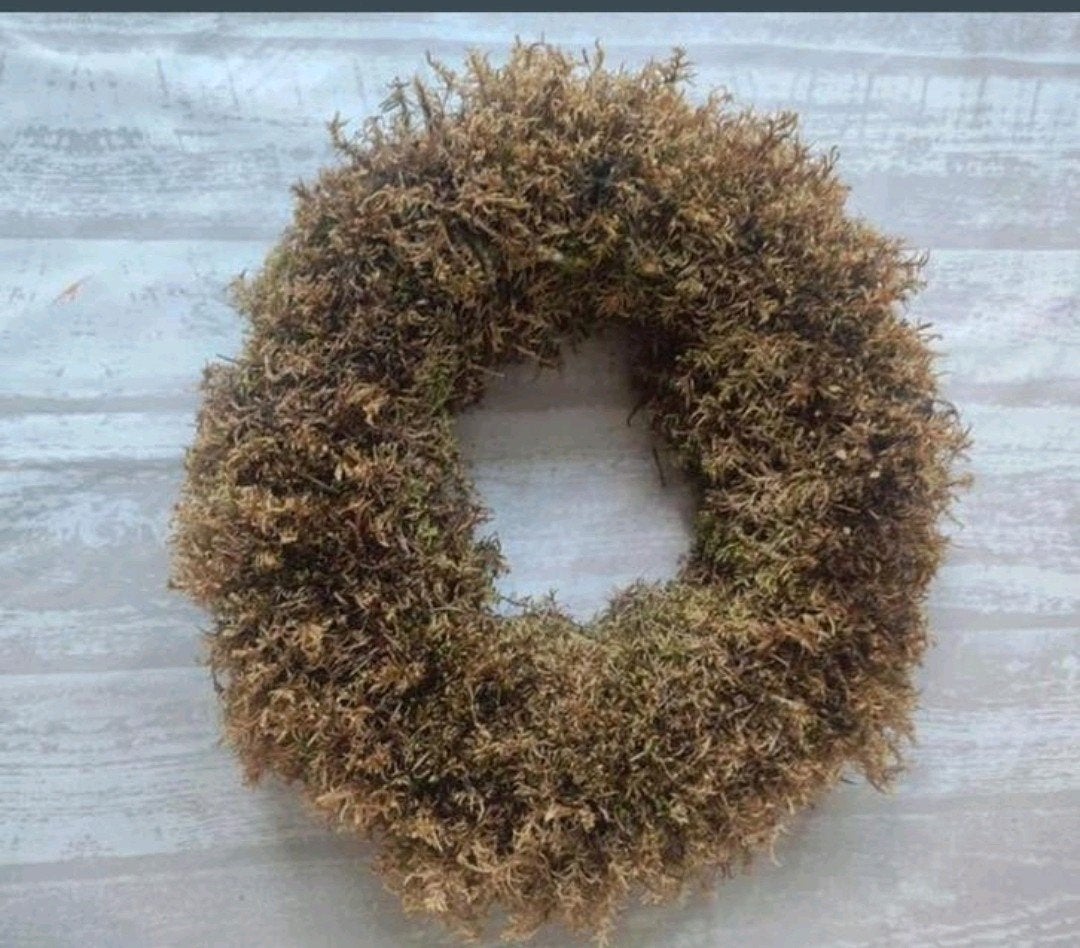 Krans van gedroogd mos, 35 cm, per stuk, Huis en Inrichting, Woonaccessoires | Kransen, Ophalen of Verzenden
