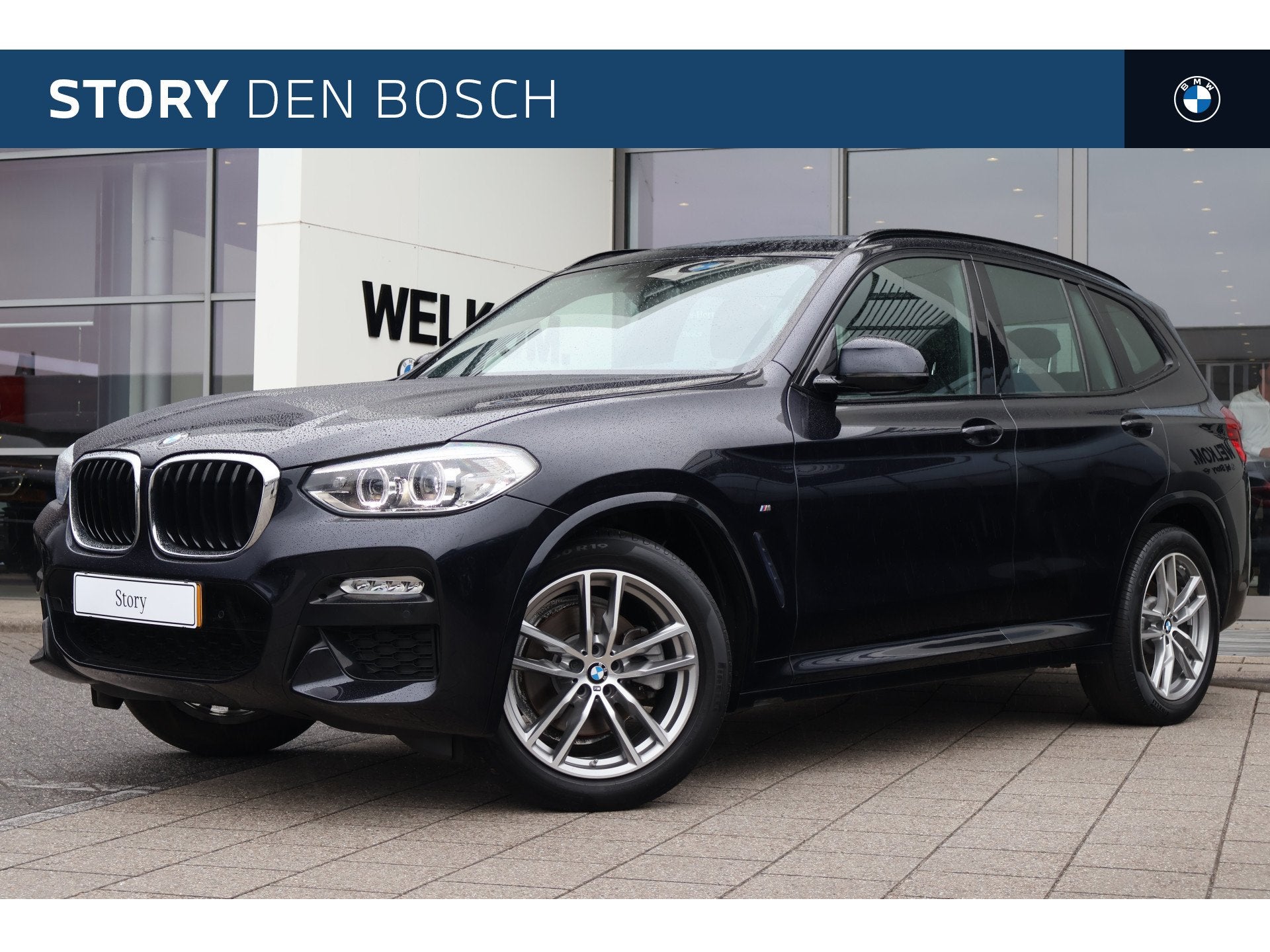 BMW X3 xDrive20i High Executive M Sport Automaat / Sportstoe, Auto's, Gebruikt, 4 cilinders, Zwart, Bedrijf