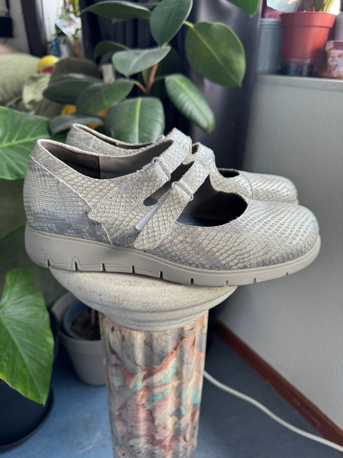 DUREA 5745 H - Zilvermulti. Maat 6(39), Verzenden, Zo goed als nieuw, Zwart, Sneakers of Gympen