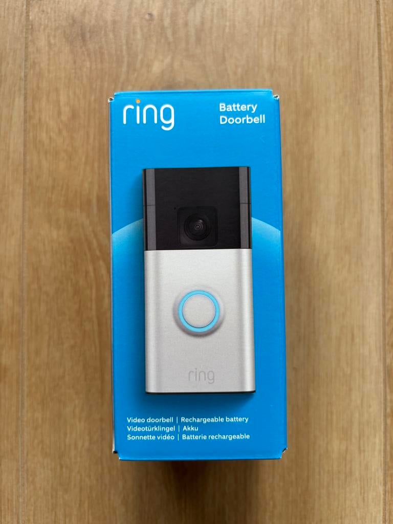 Ring Battery Doorbell + Chime, Ophalen of Verzenden, Bewegingsdetectiesensor, Gebruikt, Draadloos