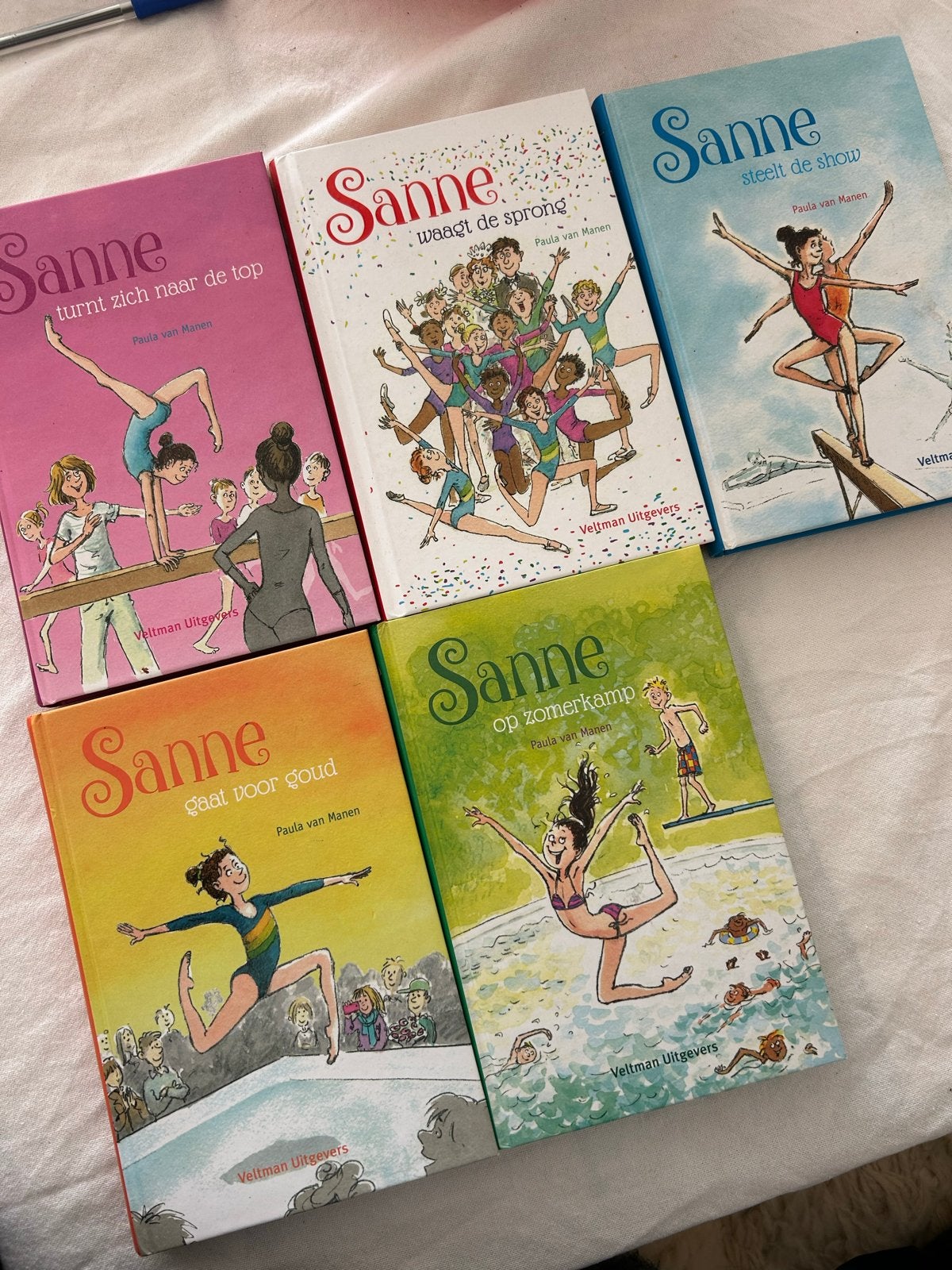 Sanne turnboeken - 5-delige set - Zo goed als nieuw, Ophalen of Verzenden, Zo goed als nieuw, Fictie algemeen