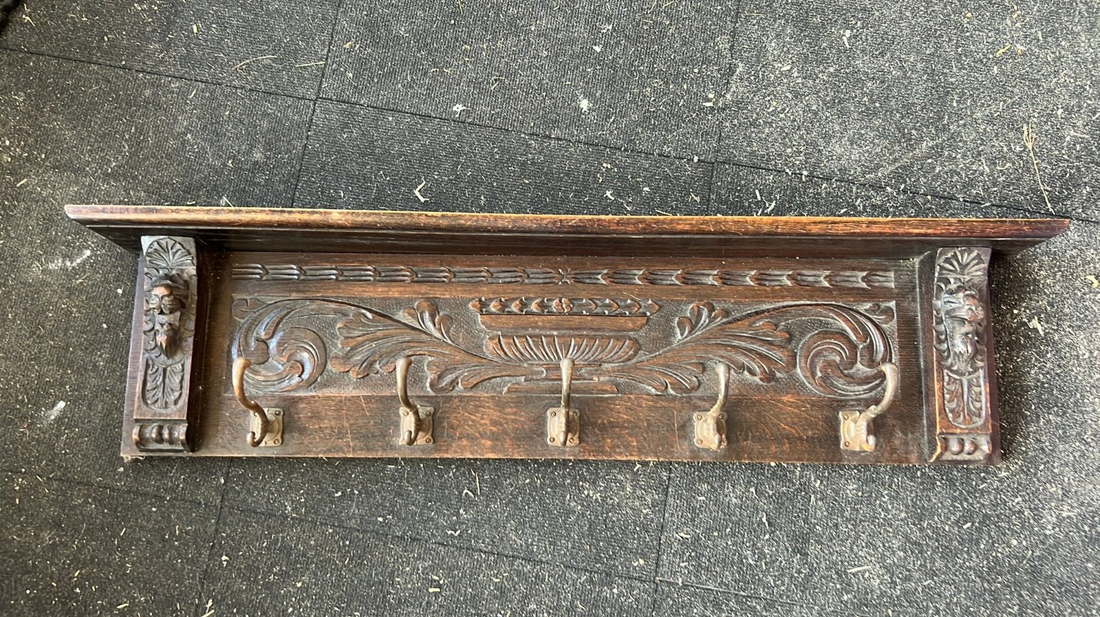 Antiek eiken kapstok, Gebruikt, Minder dan 100 cm, Hout, Ophalen
