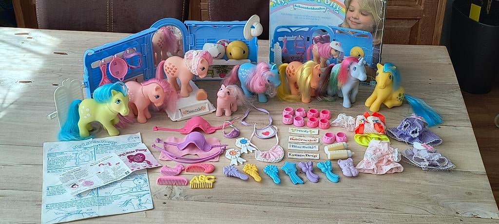 My little pony G1 schoonheidssalon met 8 My Little Pony's, Kinderen en Baby's, Speelgoed | My Little Pony, Ophalen of Verzenden