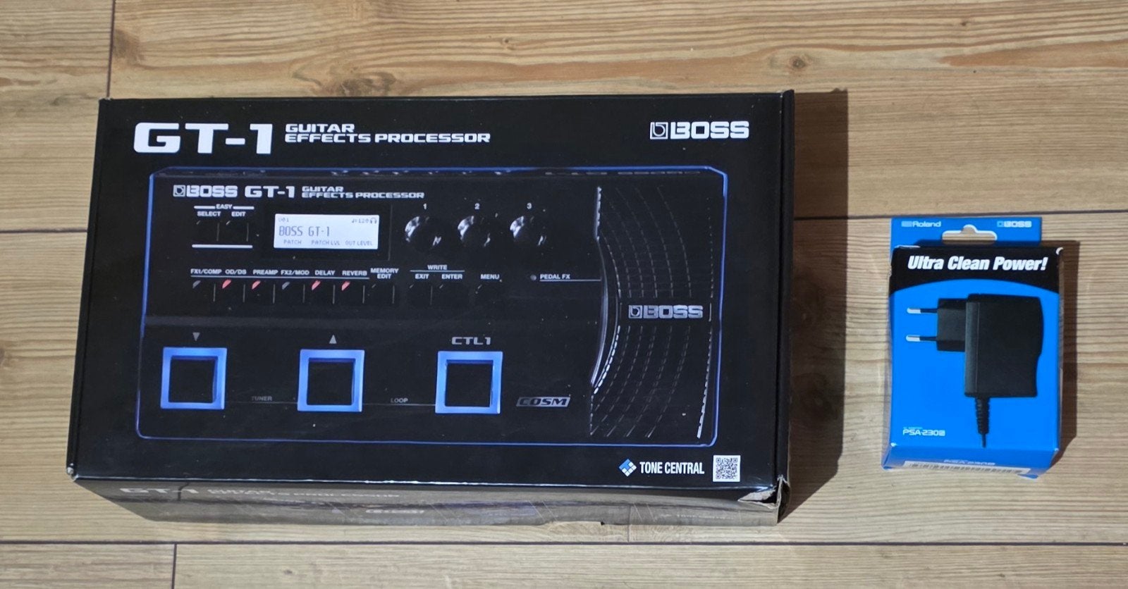 Boss GT-1 Gitaar Multi-Effect Processor met Adapter, Muziek en Instrumenten, Effecten, Ophalen of Verzenden, Zo goed als nieuw