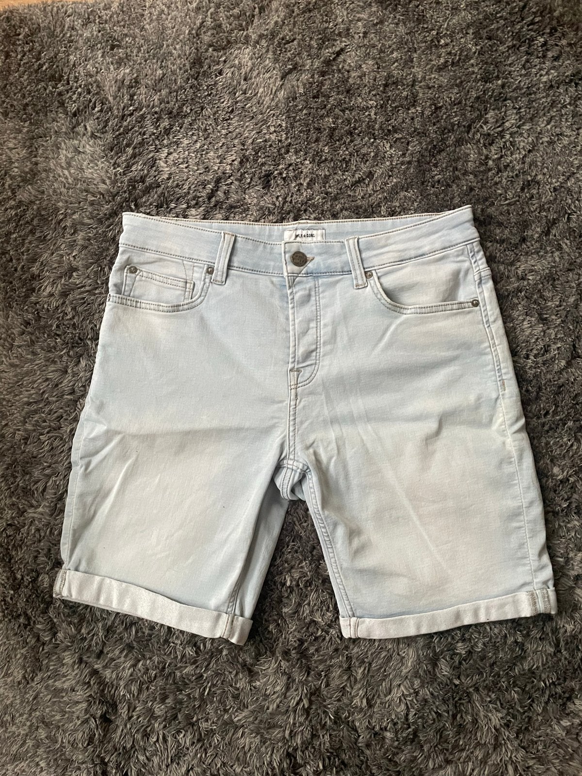 Lichtblauwe denim shorts - Maat W32, Ophalen, Gedragen, Blauw, W32 (confectie 46) of kleiner