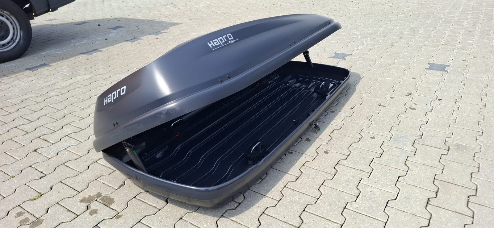 Zeer mooi GROOTSTE TYPE VAN Hapro Rider6.4 dakkoffer skibox, Auto diversen, Dakkoffers, Ophalen of Verzenden, Zo goed als nieuw