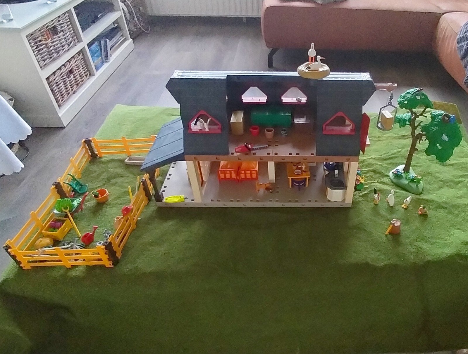 Playmobil Boerderij met Inrichting en Accessoires, Gebruikt, Gebouw, Complete set, Ophalen of Verzenden
