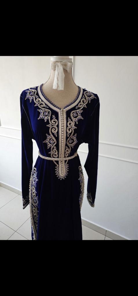 Prachtige Kaftan - Koningsblauw & Zwart - Maat 38/40, Kleding | Dames, Overige typen, Blauw, Nieuw, Ophalen