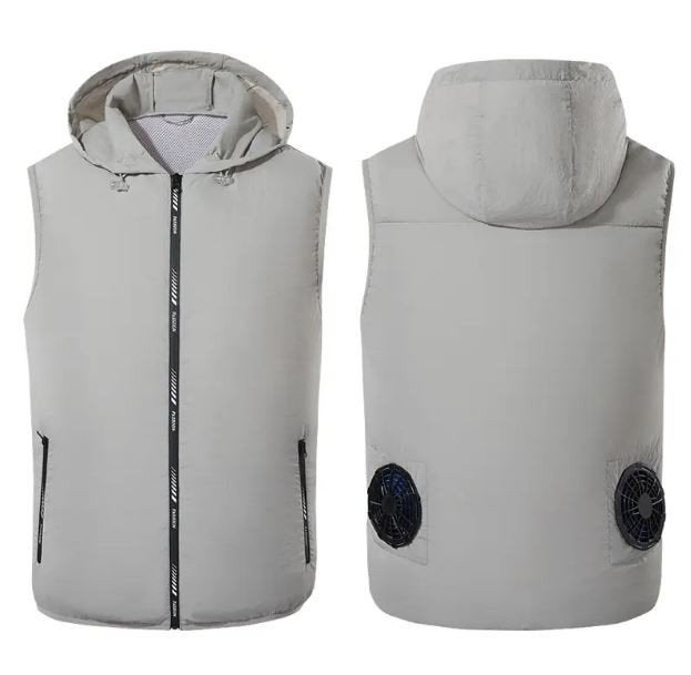 Koelvest met ventilator - Taupe, Kleding | Heren, Bodywarmers, Ophalen of Verzenden, Nieuw, Overige maten, Grijs