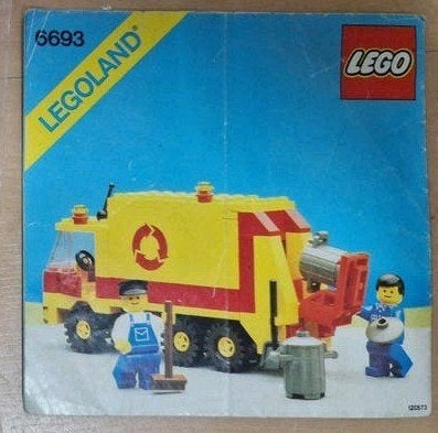 Lego 6693 refuse collection truck, Gebruikt, Lego, Compleet, Ophalen of Verzenden