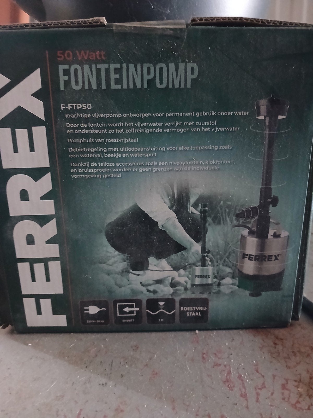 Ferrex 50 Watt Fonteinpomp - Nieuw in doos, Tuin en Terras, Ophalen of Verzenden, Nieuw