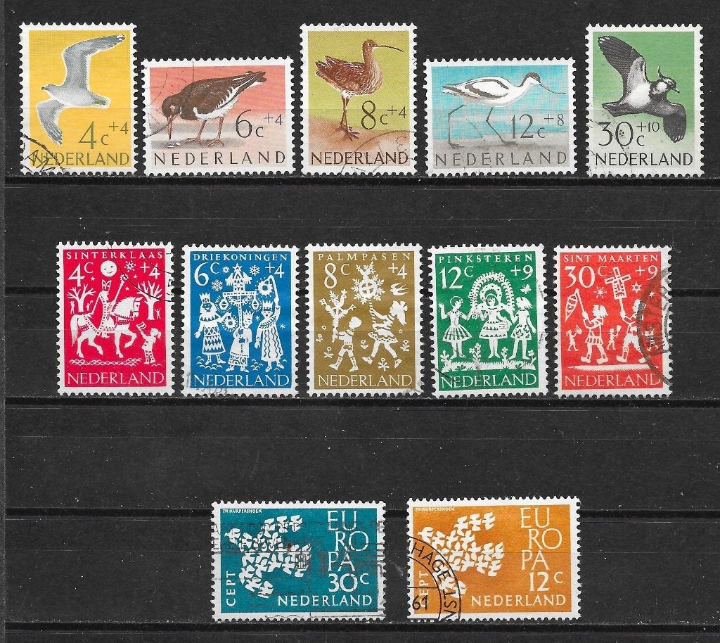 Zegels uit 1961 gebruikt cw 10,00, Ophalen of Verzenden