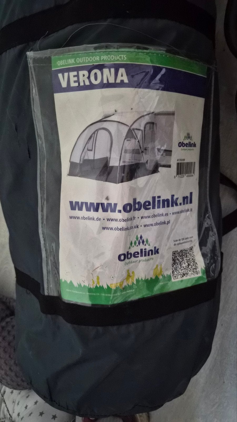 Obelink Verona Tent - Ideaal voor Kampeerders, Caravans en Kamperen, Ophalen of Verzenden, Gebruikt, Tot en met 2