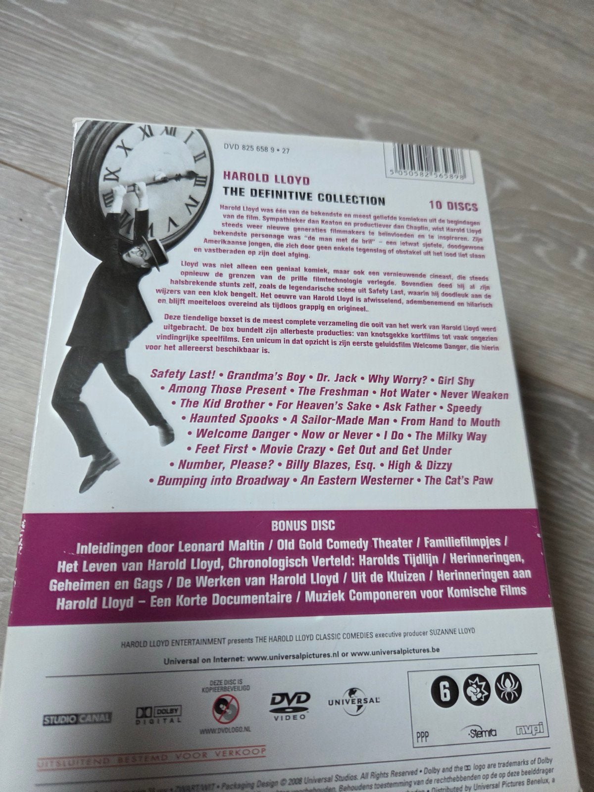 Harold Lloyd - The Definitive Collection 10dvd boxset, Vanaf 16 jaar, Ophalen of Verzenden, Zo goed als nieuw, Actie en Avontuur