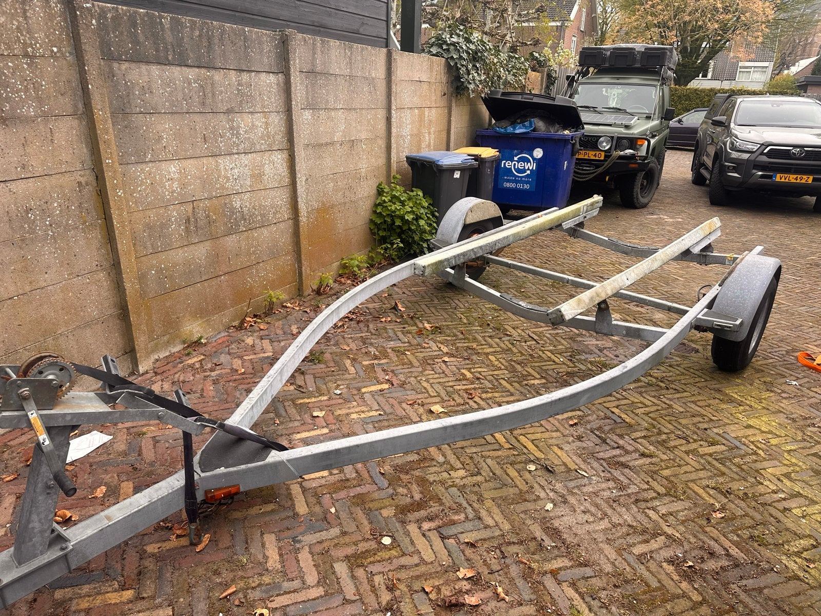 Degelijke  boot trailer voor diverse boten  1500kg, Minder dan 1500 kg, Gebruikt, Sloepentrailer, Minder dan 6 meter