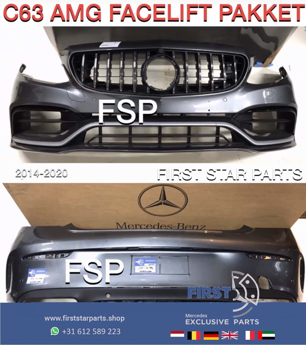 C205 C63 FACELIFT AMG PAKKET Mercedes C Klasse COUPÉ CABRIO, Gebruikt, -, Ophalen of Verzenden, Bumper