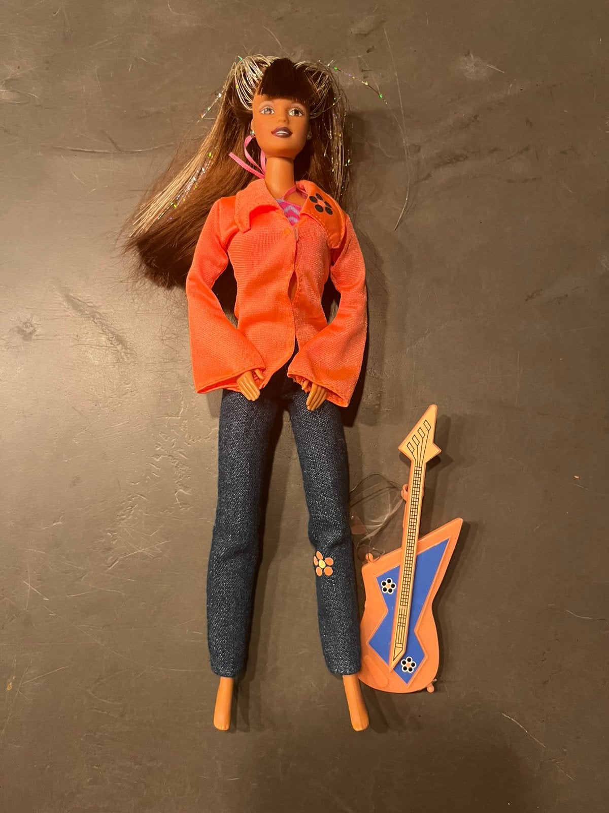Barbie compleet met gitaar, Ophalen of Verzenden, Gebruikt, Barbie