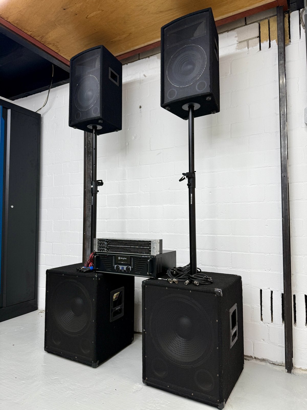 Complete Disco/Speaker Set: 2x 15" Woofers, 2x 10" Tops, Audio, Tv en Foto, Luidsprekers, Gebruikt, Inclusief kabels, Speakerset