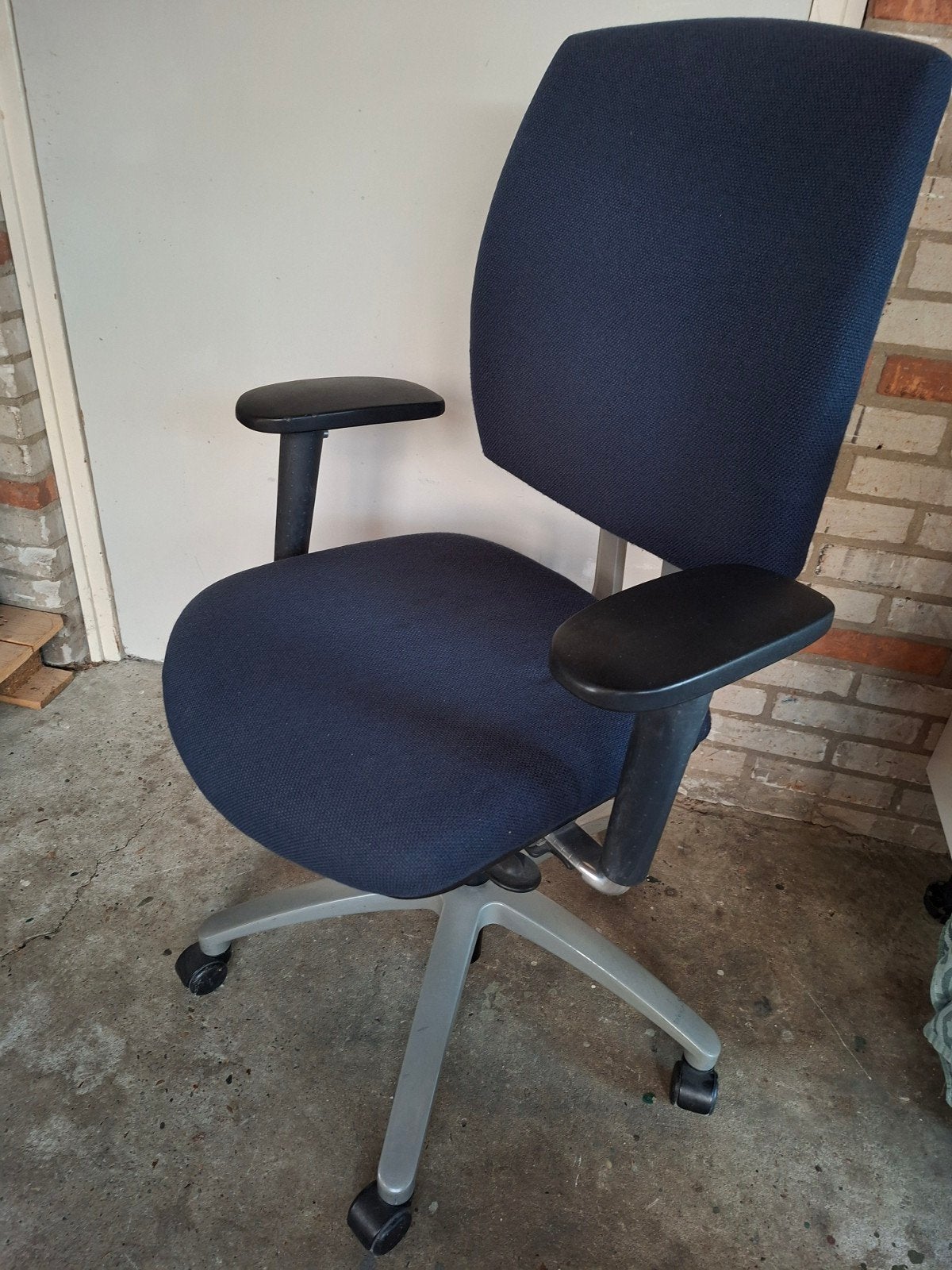 Bureaustoel blauw, Huis en Inrichting, Ophalen, Gebruikt, Blauw, Bureaustoel