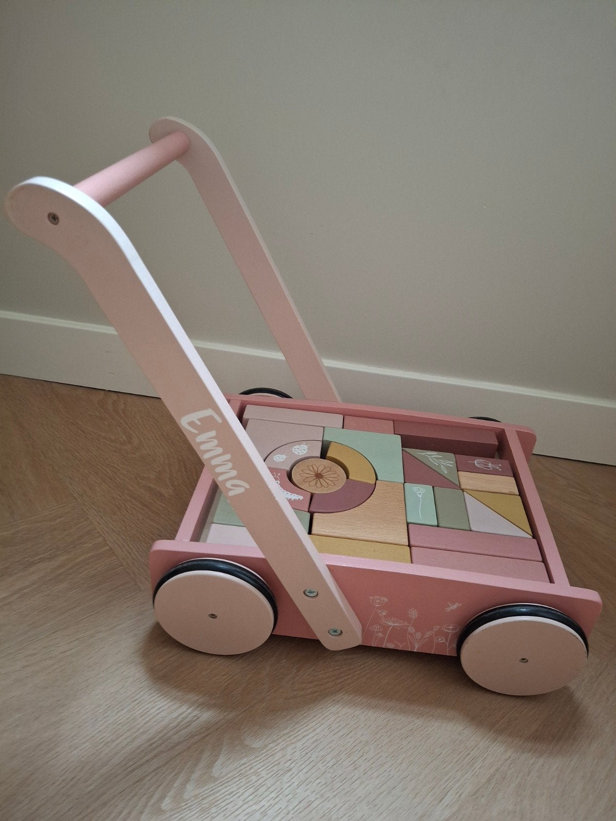little dutch loopwagen met blokken - met naam Emma, Ophalen of Verzenden, Overige typen