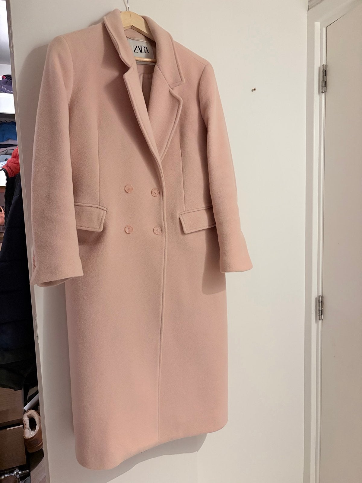 Zara Roze Lange Jas - Maat XL, Ophalen of Verzenden, Zo goed als nieuw, Maat 46/48 (XL) of groter, Roze