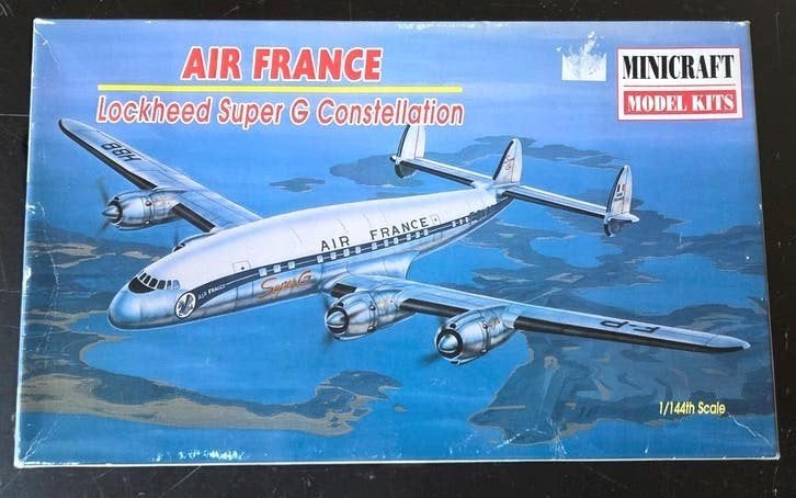 Minicraft  Air France Lockheed Super G Constellation 1:144, Overige merken, 1:72 tot 1:144, Ophalen of Verzenden, Zo goed als nieuw