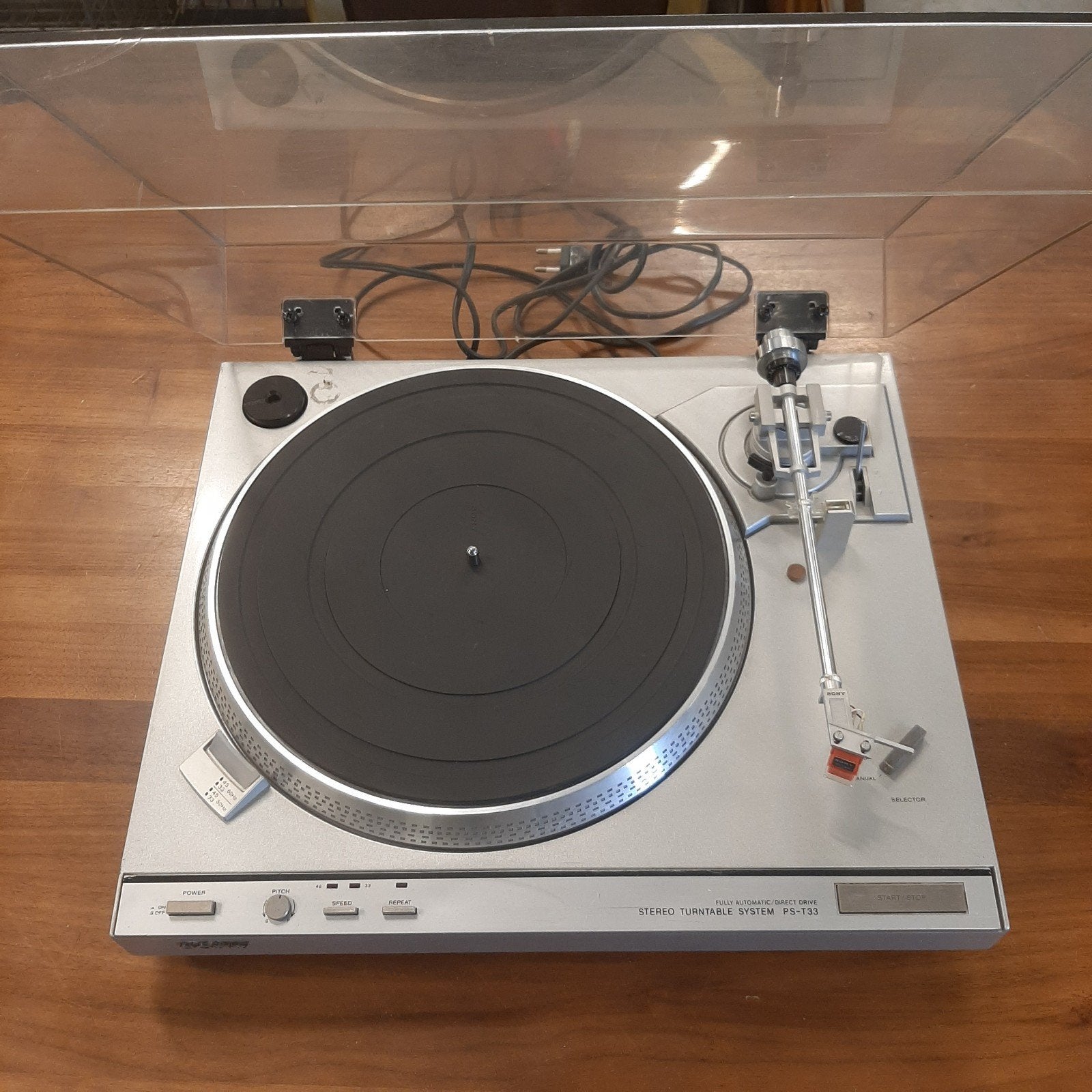 Sony PS-T33 fully automatic direct drive platenspeler, Ophalen, Gebruikt, Automatisch, Platenspeler