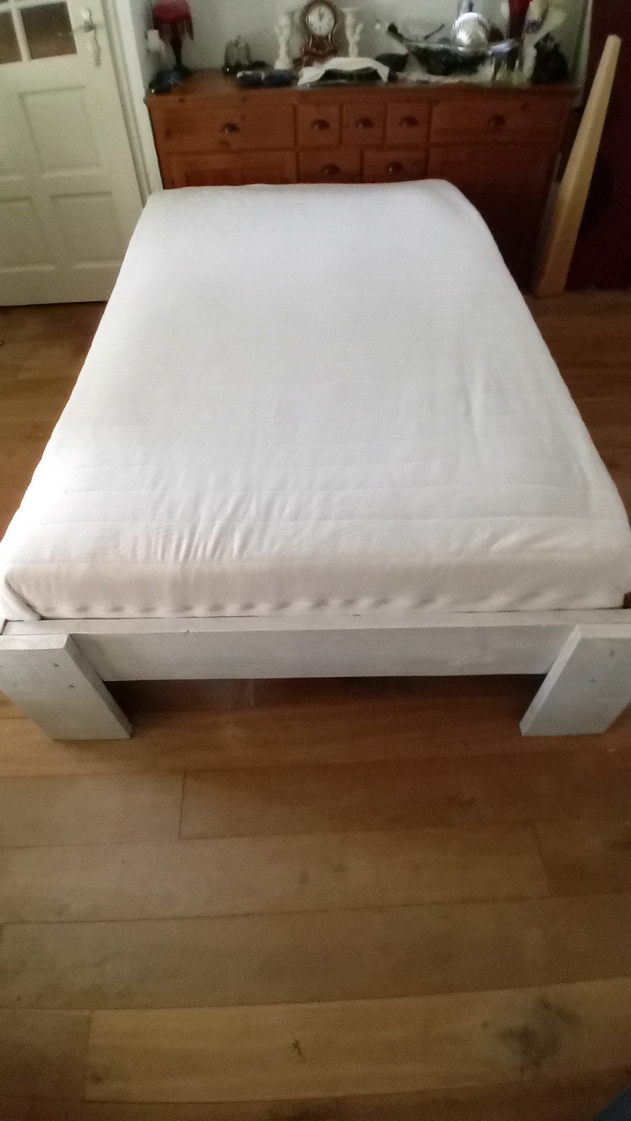 Twijfelaar 120x200., Ophalen, Twijfelaar.120x200, Wit, Steigerhout