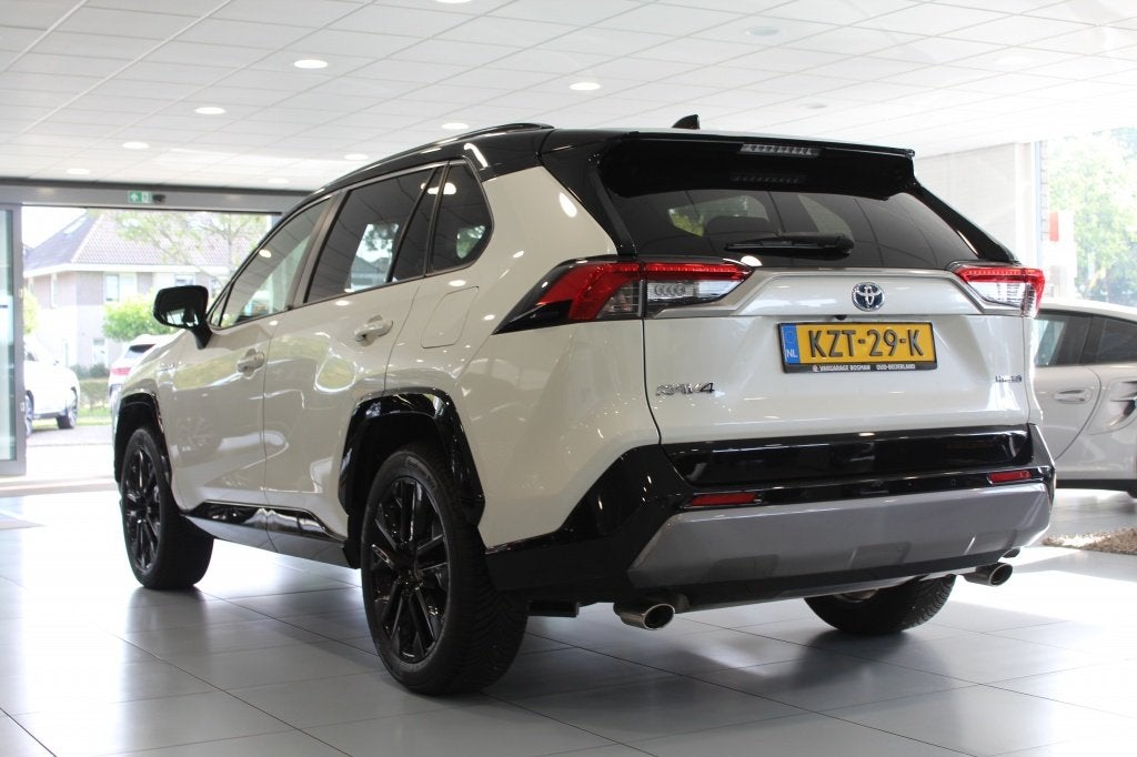 Toyota RAV4 2.5 Hybrid Bi-Tone/PANO/JBL/CRUISE, Auto's, Dealer onderhouden, Gebruikt, Zwart, 4 cilinders