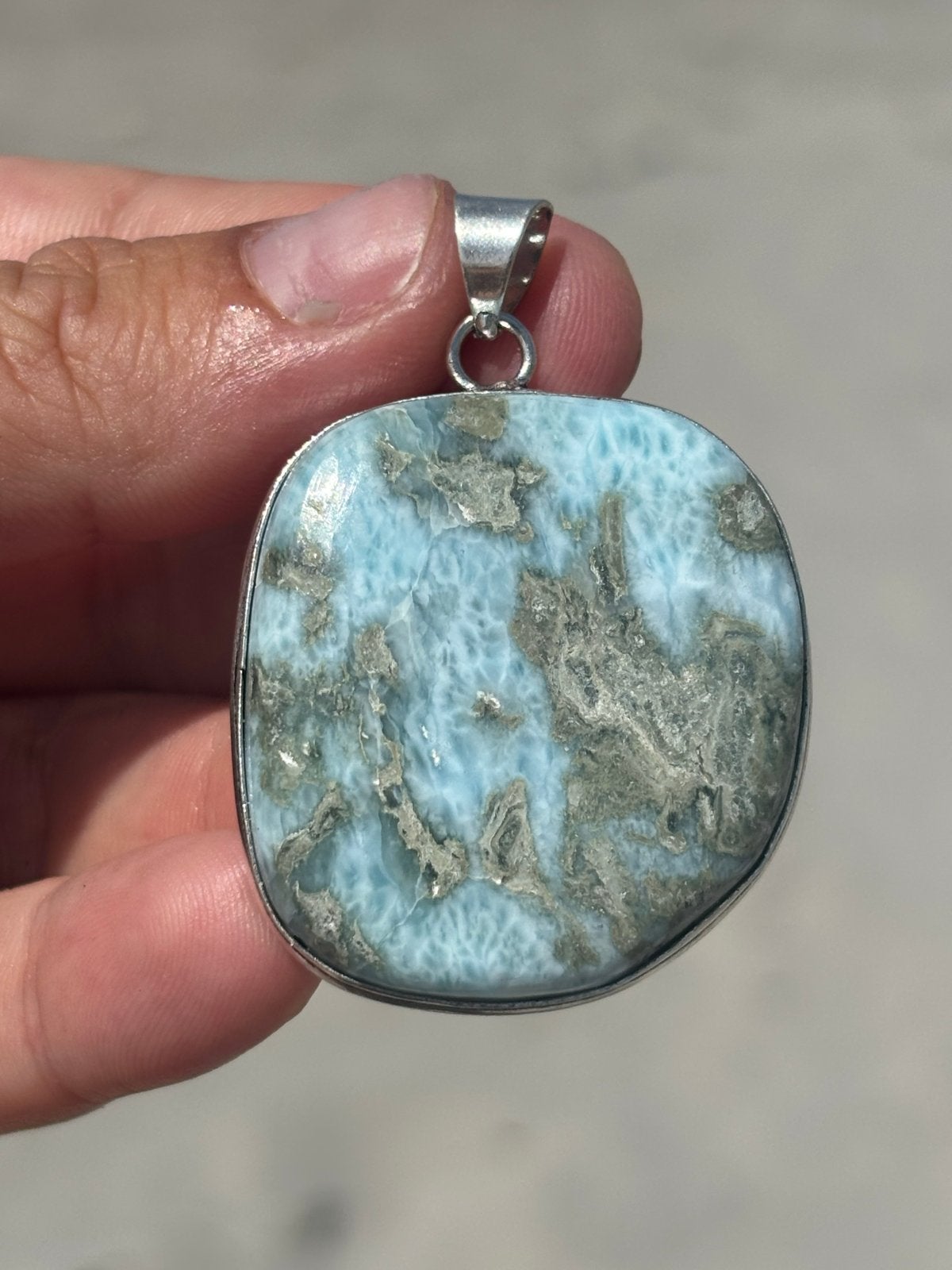 Larimar Hanger Zeldzame Edelsteensieraden Kettinghanger, Overige voorstellingen, Nieuw, Ophalen of Verzenden, Schimmelstraat 5