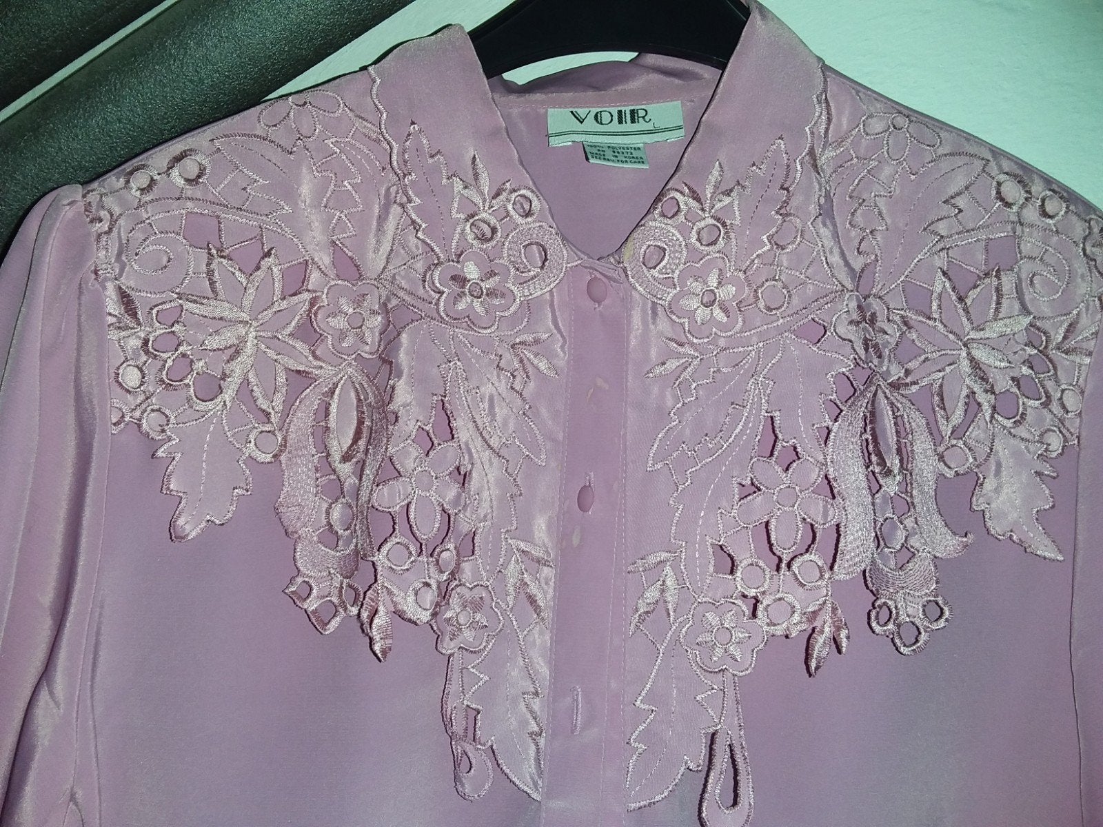 Vintage Roze Blouse met Kant, Maat 38/40 (M), Ophalen of Verzenden, Roze, Gedragen