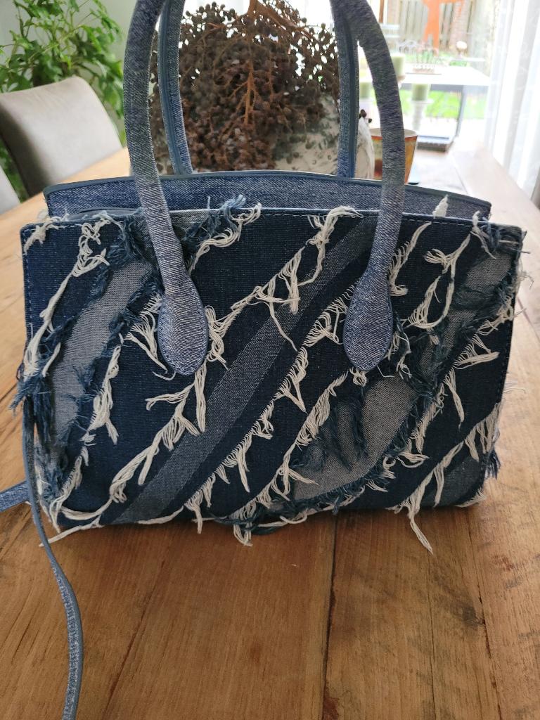 Super gave ruime jeans tas handtas spijkerstof zgan, Ophalen of Verzenden, Zo goed als nieuw, Blauw, Handtas
