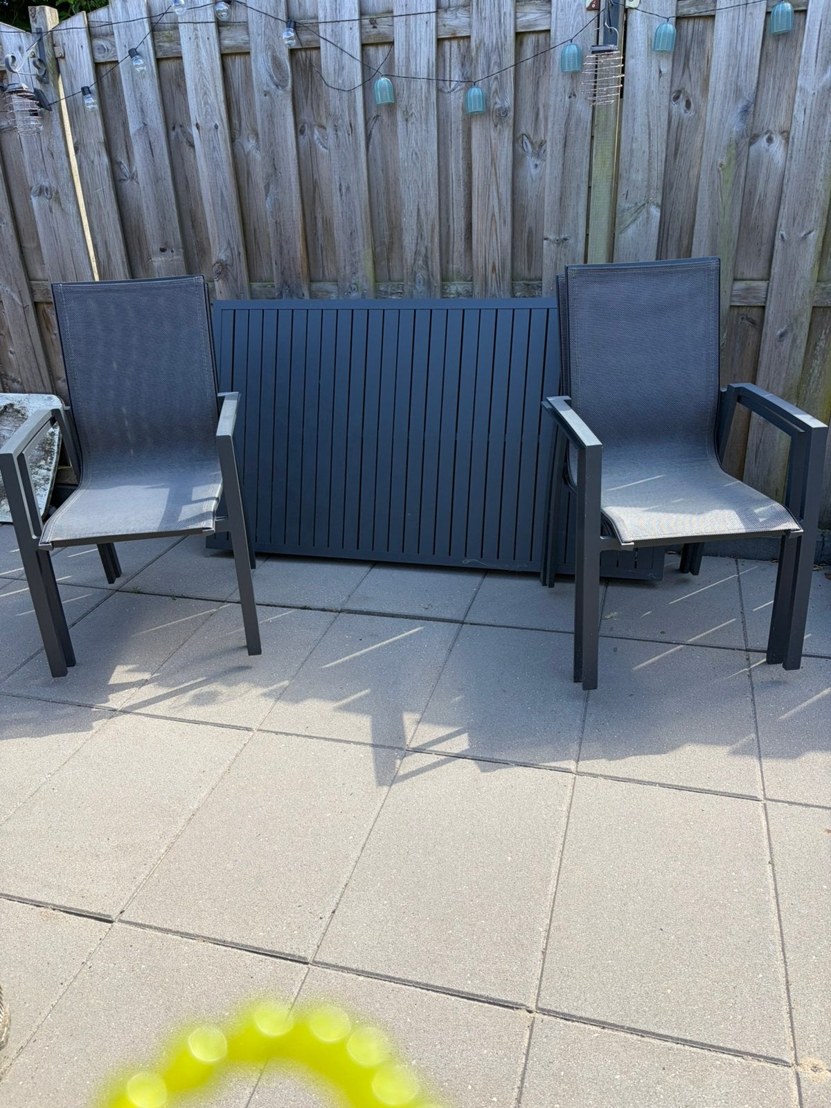 Tuinzet grijs aluminium, Ophalen of Verzenden, Zo goed als nieuw