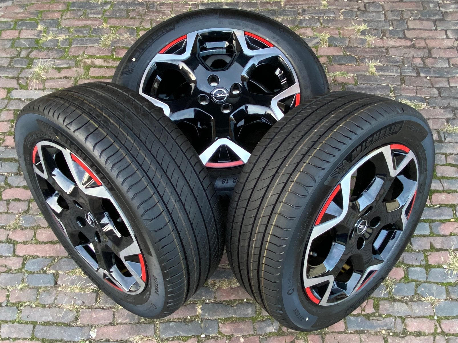 NIEUWE 18” Opel Mokka velgen + NIEUWE Michelin zomerbanden, 18 inch, 215 mm, Banden en Velgen, Nieuw