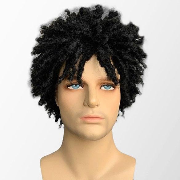 Mannenpruik zwart kort dreadlocks / rasta, Verzenden, Nieuw, Pruik of Haarverlenging