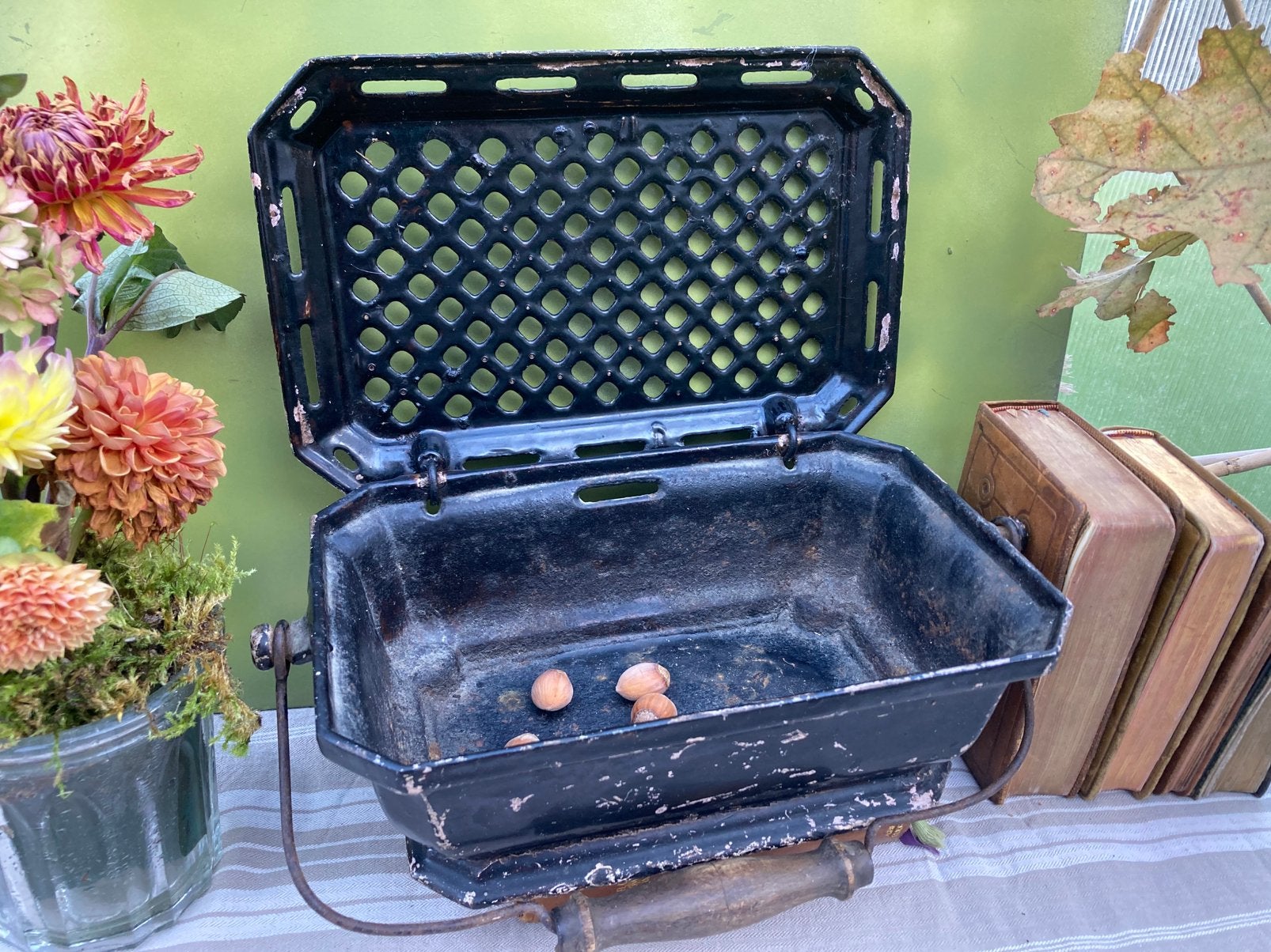 Brocante Franse gietijzeren stoofje, Ophalen of Verzenden