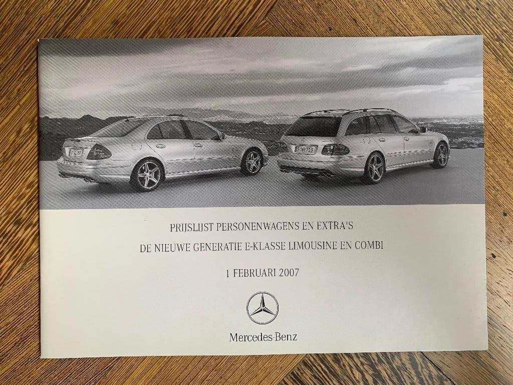 Prijslijst Mercedes-Benz E-klasse facelift S211 W211 2007, Nieuw, Mercedes-Benz, Mercedes, Ophalen of Verzenden
