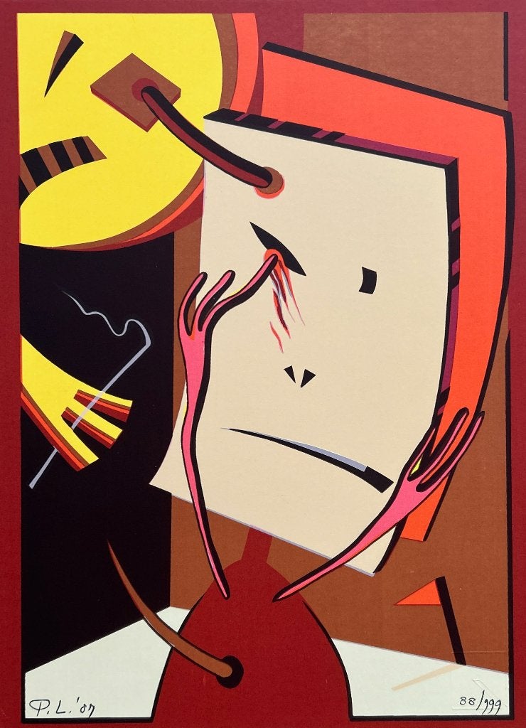 Zeefdruk Pim Leefsma   ZOMEROPRUIMING, Antiek en Kunst, Kunst | Litho's en Zeefdrukken, Gesigneerd, Verzenden, Zeefdruk