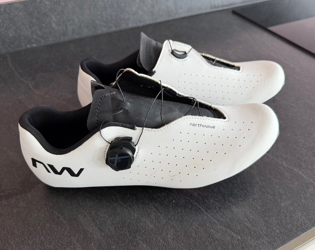 Race Fiets schoenen, Ophalen, Wit, Zo goed als nieuw, Hardlopen of Fietsen